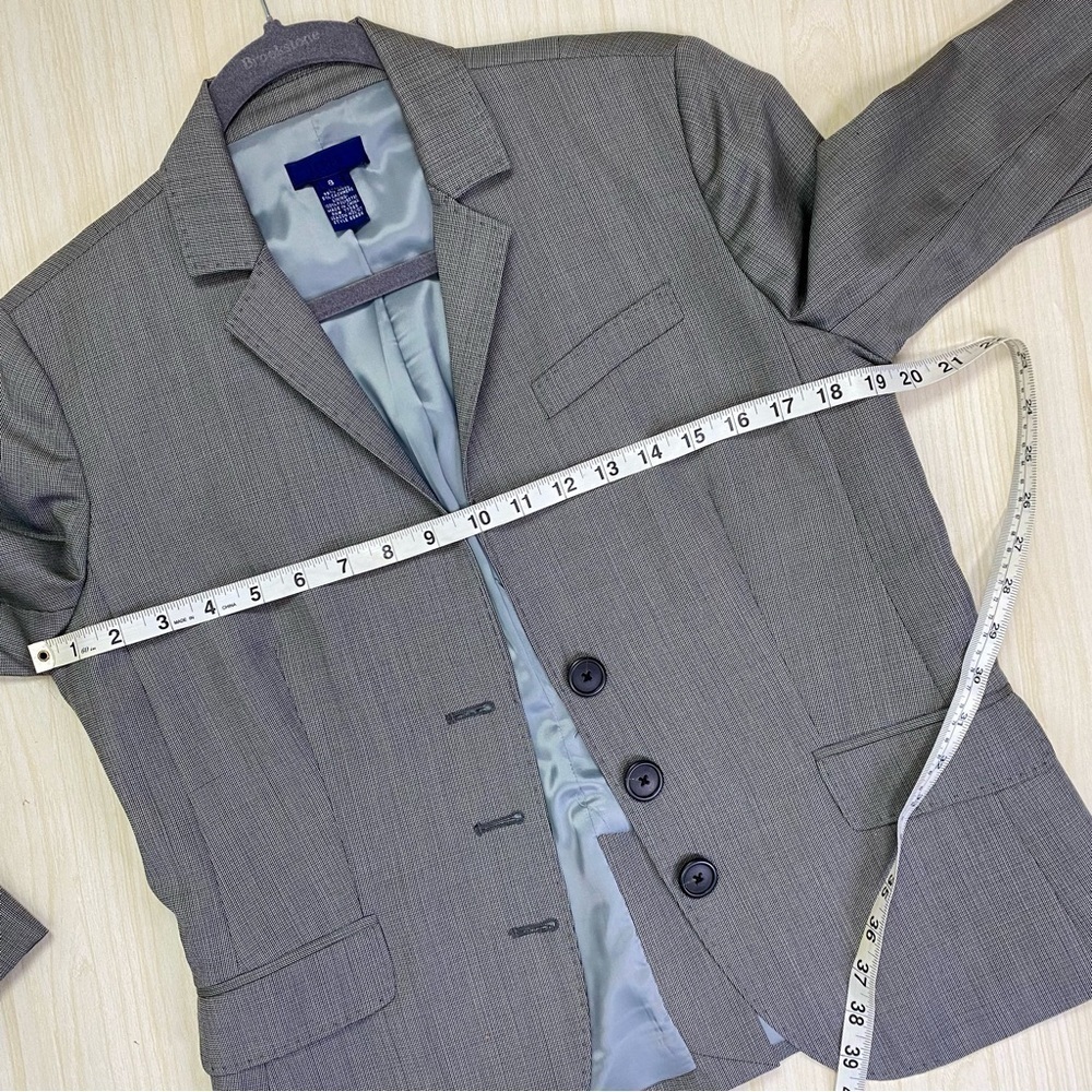 J.Crew Wool Cashmere blend gray check blazer size 8 - Picture 8 of 10